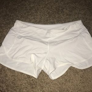 White lululemon shorts